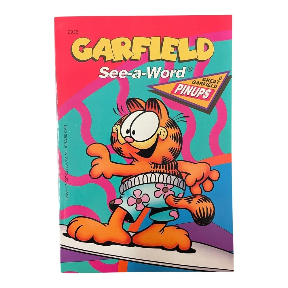 Garfield See-a-Word Puzzle Book‎ 1991 Golden Book Jim Davis Vintage Paperback